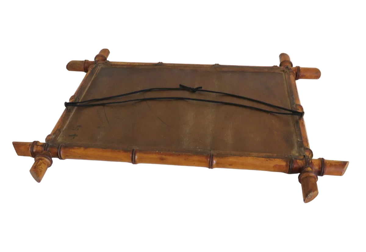 Vintage Chinoiserie Faux Bamboo Wall Mirror, Decorative Mid Century Mirror, Faux Bamboo Frame - Vintage French Treasures