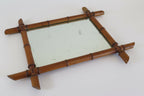 Antique French Faux Bamboo Mirror – Chinoiserie Wall Mirror – Victorian Bamboo Style Wooden Frame – Original Antique Glass - Vintage French Treasures