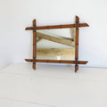 Antique French Faux Bamboo Mirror – Chinoiserie Wall Mirror – Victorian Bamboo Style Wooden Frame – Original Antique Glass - Vintage French Treasures