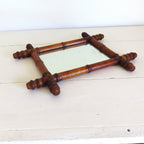 Antique French Chinoiserie Faux Bamboo Mirror c.1900 - Vintage French Treasures