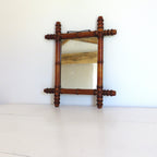 Antique French Chinoiserie Faux Bamboo Mirror c.1900 - Vintage French Treasures