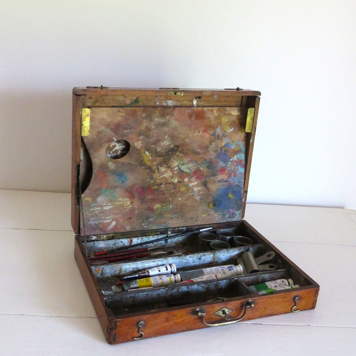 Antique French Artist’s Paint Box with Palette, Breveté S.G.D.G. Paris, c.1900 - Vintage French Treasures