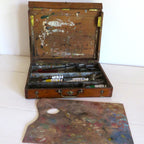 Antique French Artist’s Paint Box with Palette, Breveté S.G.D.G. Paris, c.1900 - Vintage French Treasures