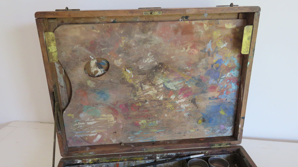 Antique French Artist’s Paint Box with Palette, Breveté S.G.D.G. Paris, c.1900 - Vintage French Treasures