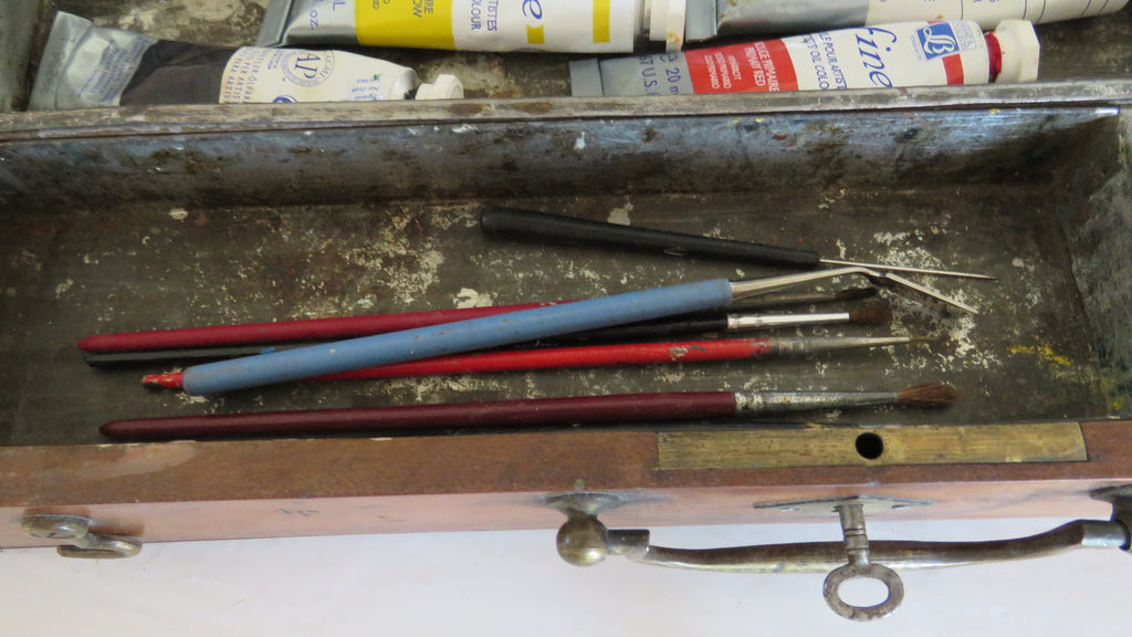 Antique French Artist’s Paint Box with Palette, Breveté S.G.D.G. Paris, c.1900 - Vintage French Treasures