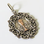 Antique French Silver and Gold First Communion Medal, Eucharistic Chalice Pendant, Ornate Religious Jewellery - Vintage French Treasures