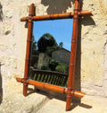 Antique French Faux Bamboo Mirror