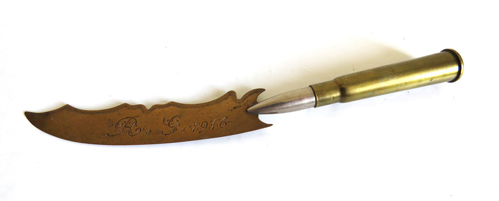 Antique WWI Trench Art Letter Openers – Burnhaupt Alsace 1916 & R.G. 1916 - Vintage French Treasures