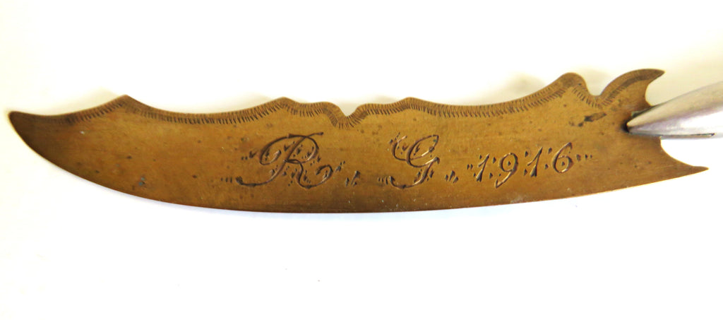 Antique WWI Trench Art Letter Openers – Burnhaupt Alsace 1916 & R.G. 1916 - Vintage French Treasures