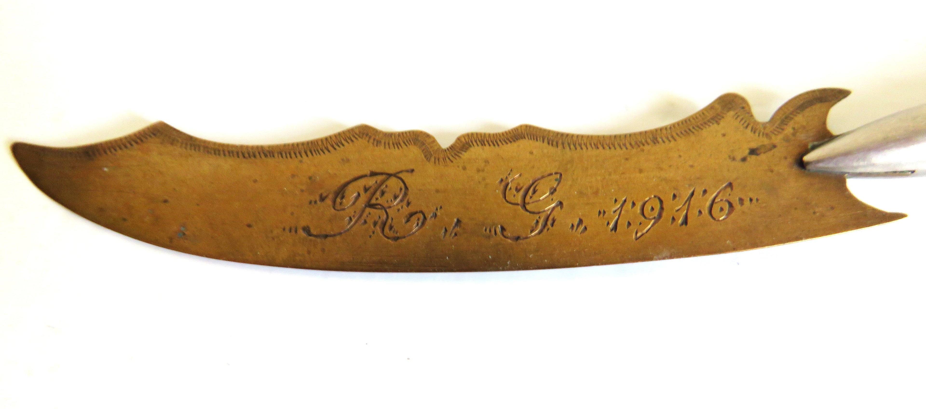 Antique WWI Trench Art Letter Openers – Burnhaupt Alsace 1916 & R.G. 1916 - Vintage French Treasures