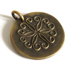 Vintage Élie Pellegrin Saint Francis Medal, French Bronze and Enamel Religious Pendant, 1960s