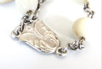 Antique French Mother of Pearl Rosary with Hallmarked Silver Crucifix & Centre c.1900–1925 -