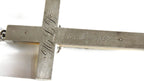 Antique French Mother of Pearl Crucifix with Hallmarked Silver Mounts, Dated 1892 - Vintage French Treasures