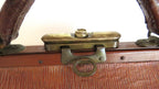 Antique French Leather Doctor’s Bag , Large Gladstone Medical Bag - Vintage French Treasures