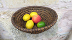 Antique French hand woven rye coil bread basket – early 1900s - Vintage French Treasures