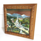Antique French Lourdes Music Box Trivet: Ave Maria Religious Decor - Vintage French Treasures