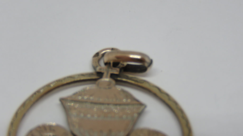 Antique French Vermeil First Communion Pendant: Hand Etched Chalice - Vintage French Treasures