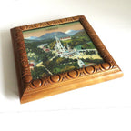 Antique French Lourdes Music Box Trivet: Ave Maria Religious Decor - Vintage French Treasures