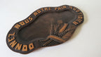 Antique French Wooden Lords Prayer Plate Lourdes - Vintage French Treasures