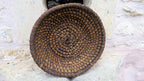 Antique French hand woven rye coil bread basket – early 1900s - Vintage French Treasures