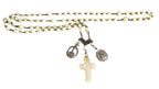 Rare French Silver Rosary, Late 18th to Early 19th Century (circa 1780–1830) — Articulated Heart Centre, Devotional Medals & Mother-of-Pearl Crucifix -
